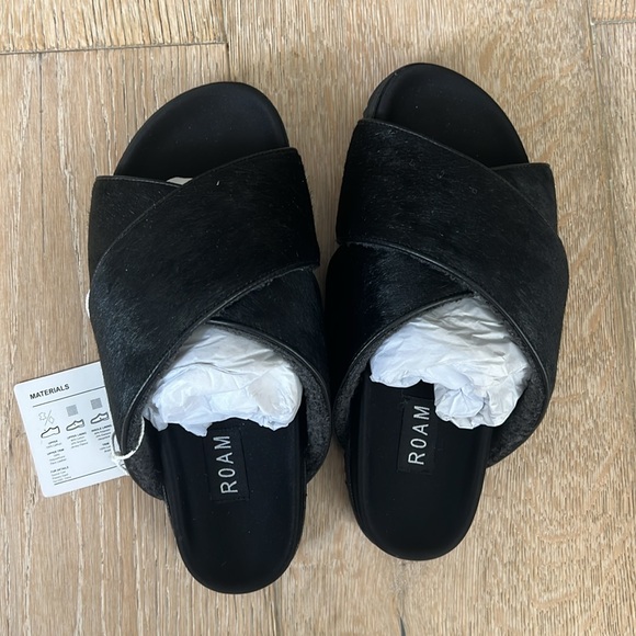 Black calf hair Roam sandals - Picture 3 of 4